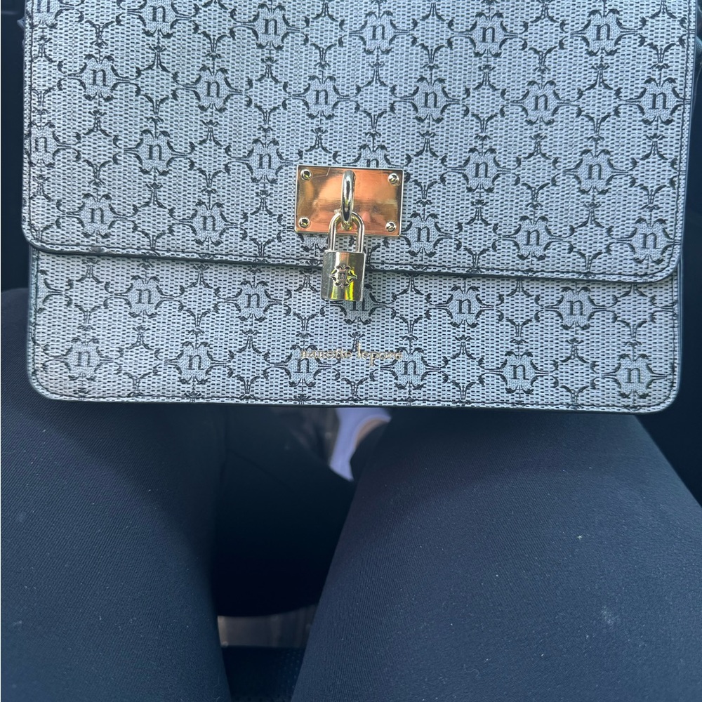 Nanette Lepore White and Black Patterned Clutch‎